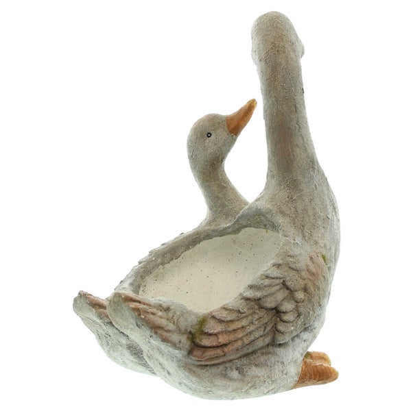 FRANK FLECHTWAREN | Pflanzer Gänsepaar, 24,5 x 26 x 36 cm, MAGNESIUMOXID