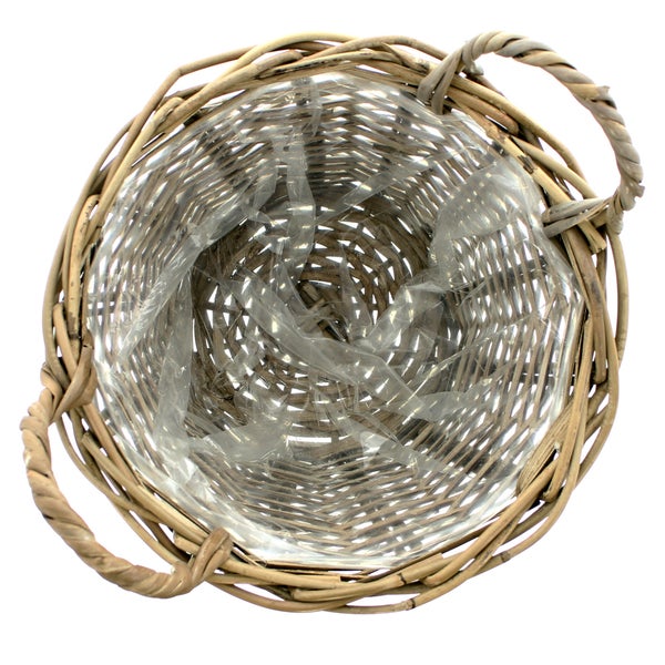 FRANK FLECHTWAREN | Pflanzkorb Rattan, klein, RATTAN, ca. Ø 30 x 23 cm