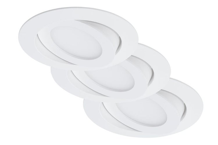 3er Set LED Einbauleuchte, Ø 10,6 cm, 4,8 W, Weiß, Briloner Leuchten