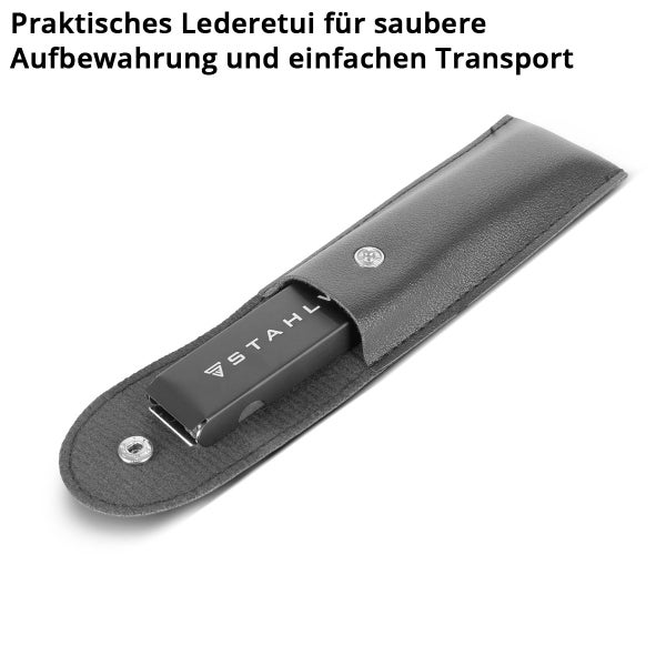 Lederetui mit Werkzeug zur Aufbewahrung