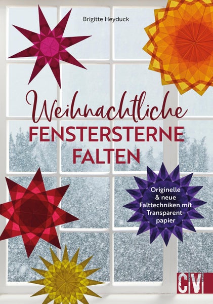 Weihnachtliche Fenstersterne falten Originelle & neue Falttechniken mit Transparentpapier