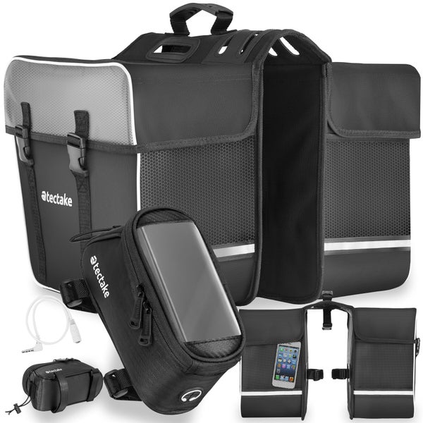 tectake Fahrradtasche mit Zubehör