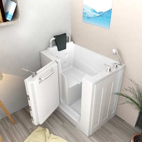 Sitzbadewanne Senioren Wanne mit Tür S08-A-L 68x110cm
