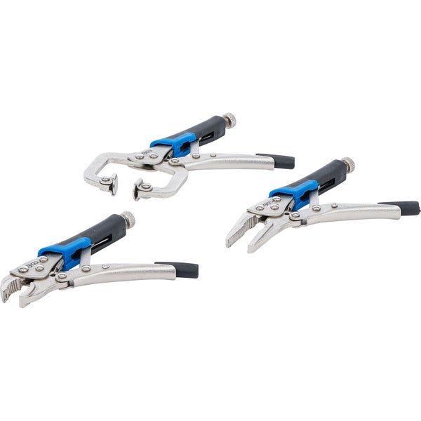 Drei Gripzangen mit Feststellfunktion