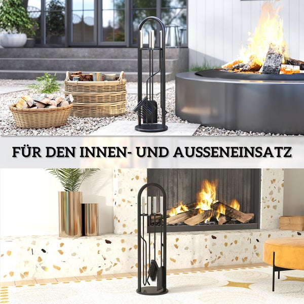 Kamingarnitur für den Innen- und Außenbereich