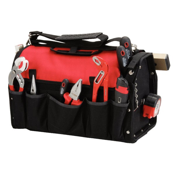 Sortiment an Werkzeugen, darunter Schraubendreher, Zangen, Schraubenschlüssel und Messwerkzeuge