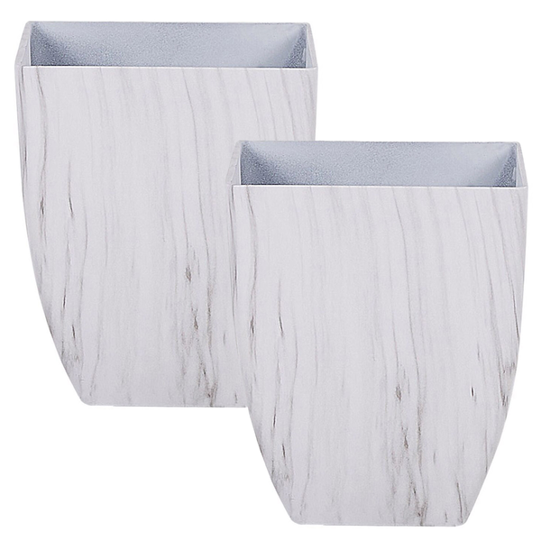 Set mit 2 Blumentöpfen MIRO 28 cm Weiß