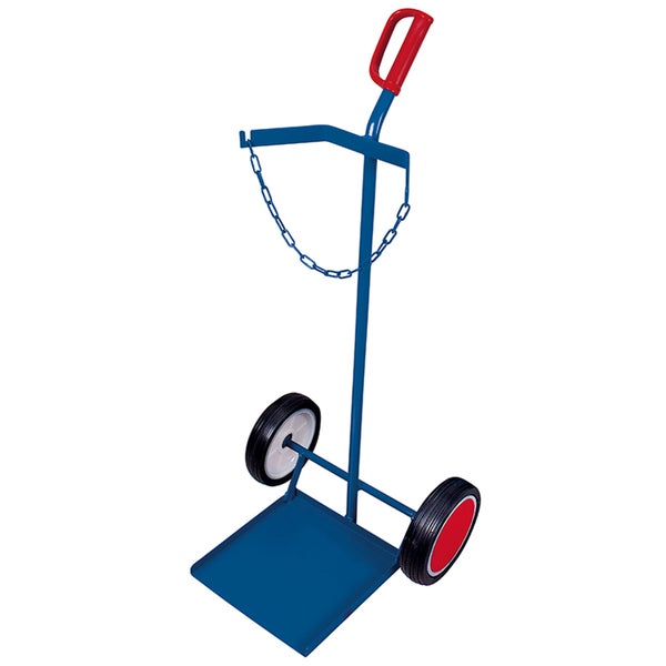 Sauerstoffflaschenwagen mit Kette und Griff