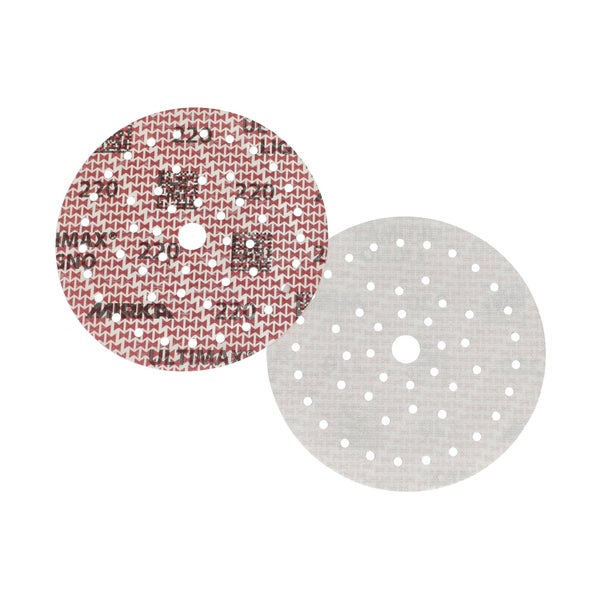 Mirka Ultimax Ligno Ø 150mm Schleifscheiben Klett Multifit / Korn 220 / 100 Stück / Multi-Lochung / zum Schleifen von Holzoberflächen