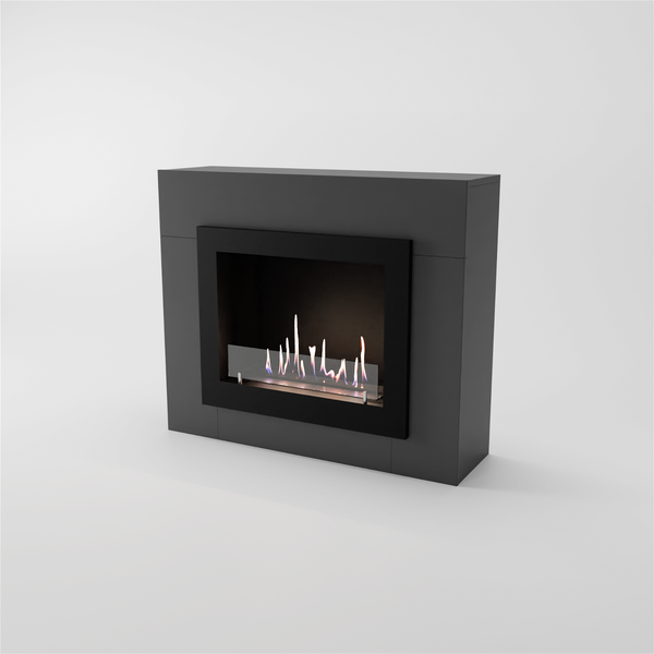 GLOW FIRE Ethanol Kamin 'Alta ' | Ethanolofen in grau mit 3 Std. Brenndauer und 2 KW Heizleistung | BxHxT: 114,2x98,5x29,8 cm