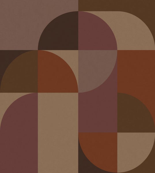 Grafisches Muster mit Kreisen und Quadraten für Wandgestaltung