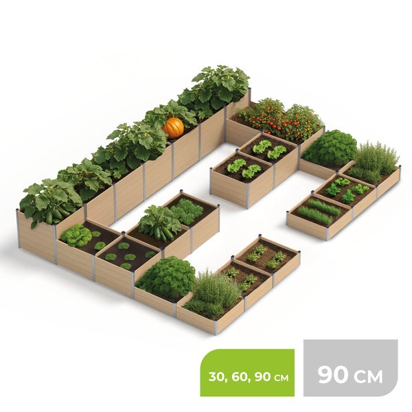 23m² CHELSEA-Hochbeet ErnteMAXX aus Holz 90 cm