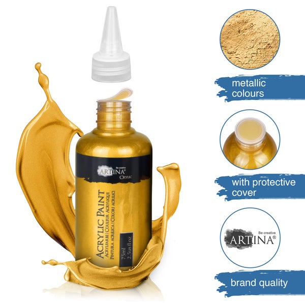 Artina Metallic Crylic Acrylfarbenset 6x75 ml
