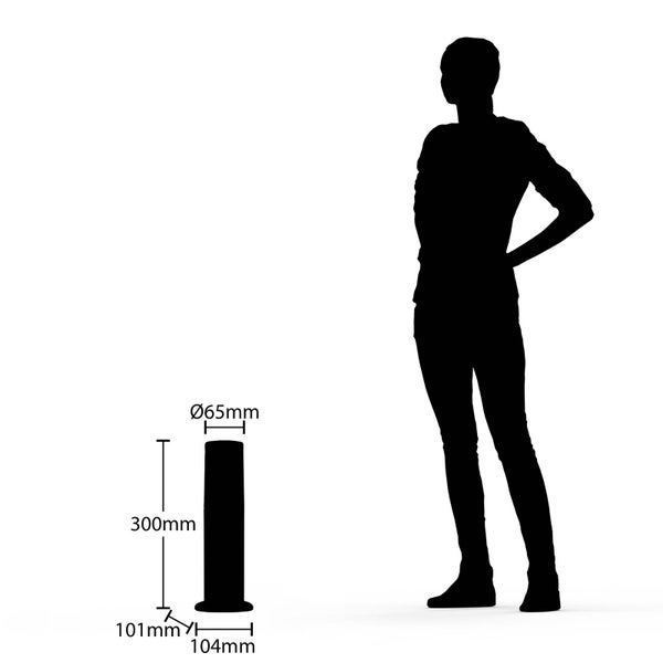 Pfostenleuchte zur Gartenbeleuchtung auf Steinweg