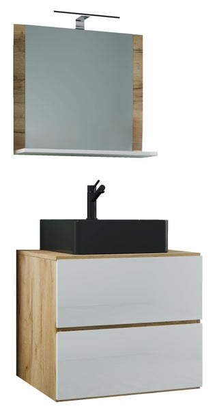 3-tlg Waschtisch Badmöbel Lendas 60 cm M Schublade