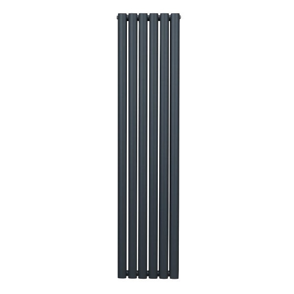 Oval Röhrenheizkörper - 1600mm x 360mm - Anthrazitgrau
