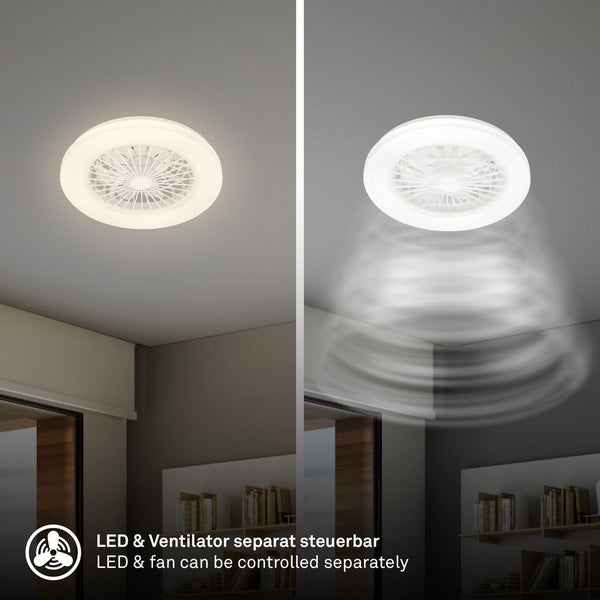 LED Deckenventilator Beleuchtung Deckenlampe Schlafzimmer Fernbedienung Dimmbar