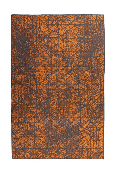 Flachflor Teppich Bukola Orange Used-Look, Modern 80 x 150 cm