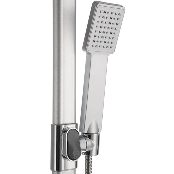 Regenduschsystem tectake  Antikalktechnik Chrom-Optik grau