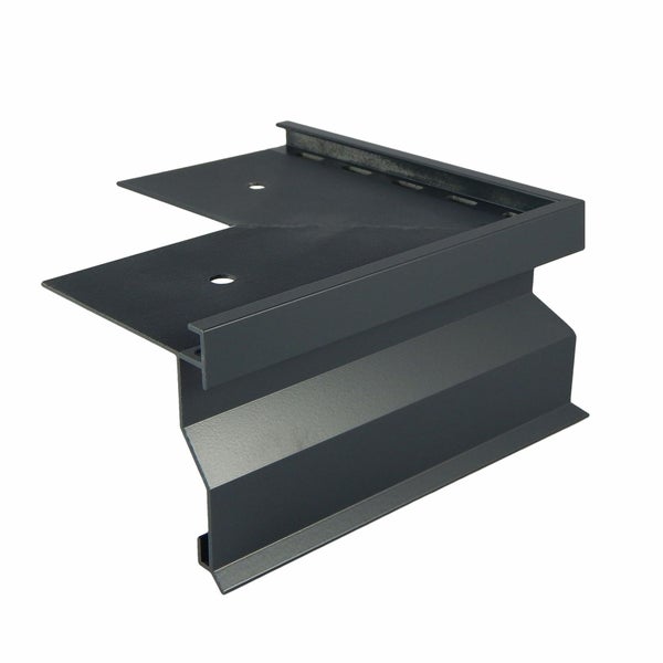 Außenecke für Ortgangblech aus Aluminium in Anthrazit.