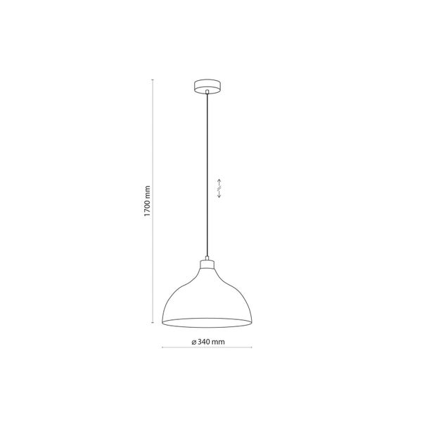Envostar Pendelleuchte Kaitt (Skandinavisch) in Grün aus Metall (1 flammig, E27) - Deckenlampe Esstischlampe Hängelampe Hängeleuchte Wohnzimmerleuchte