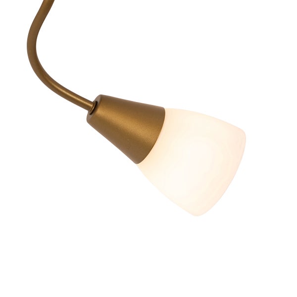 Nahaufnahme einer Innenleuchte mit einem flexiblen Arm