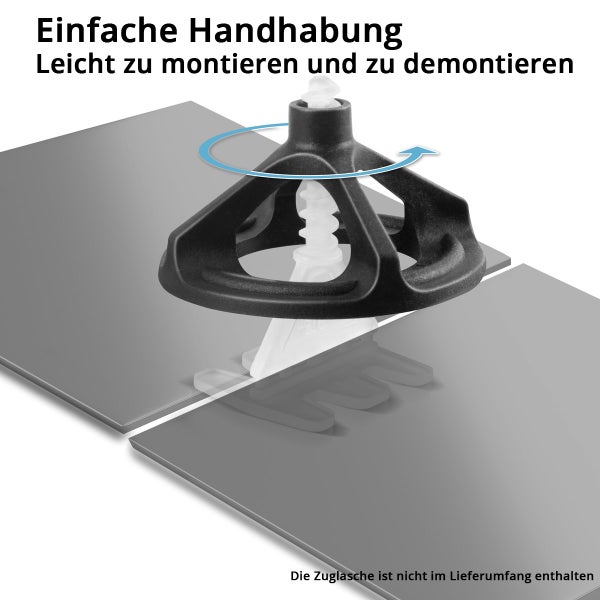 Drehbare Befestigung für einfache Montage