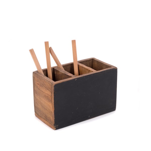 Organizer-Set Office 3-teilig Mahagoni Holz, mit beschreibbarer Tafel 12 beschreibbar