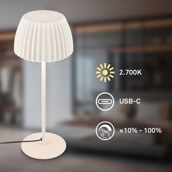 LED Tischlampe LED Tischleuchte Dimmbar Touch Warmweiß Schlafzimmer Flur