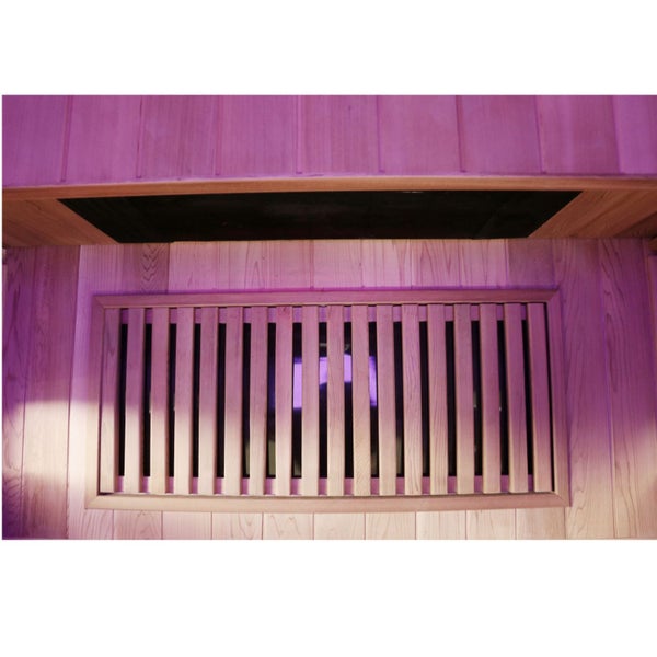 Dewello® Infrarotkabine Infrarotsauna PIERSON PRO 135cm x 105cm Hemlock-Zeder inkl. DUO Strahler, Vollspektrumstrahler, Karbonstrahler