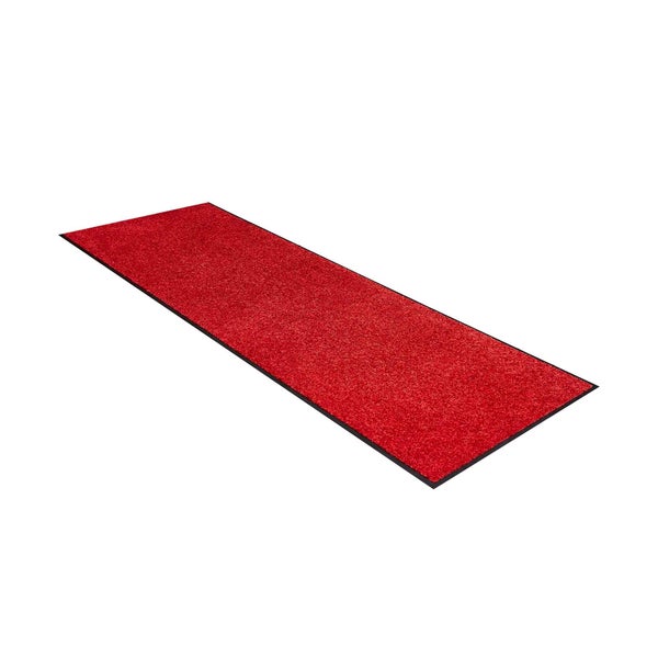 Roter Teppichläufer mit schwarzer Umrandung