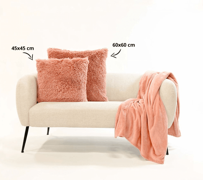 Fluffy Kissenbezug - Fluffy 60x60 cm, Rosa