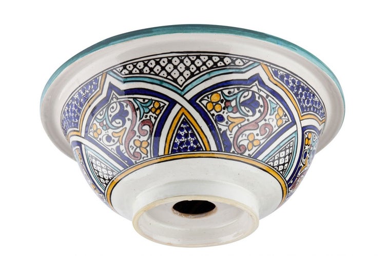 Keramikwaschbecken mit orientalischem Muster