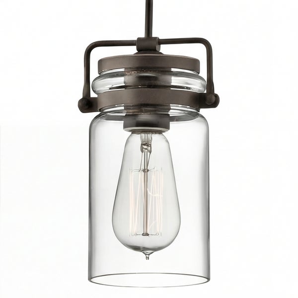 Pendelleuchte mit Glasbehälter und Leuchtmittel