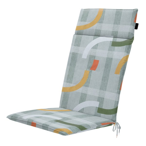 Hochlehnerauflage Tess orange - Ca. 120x50 cm - 4er-Set