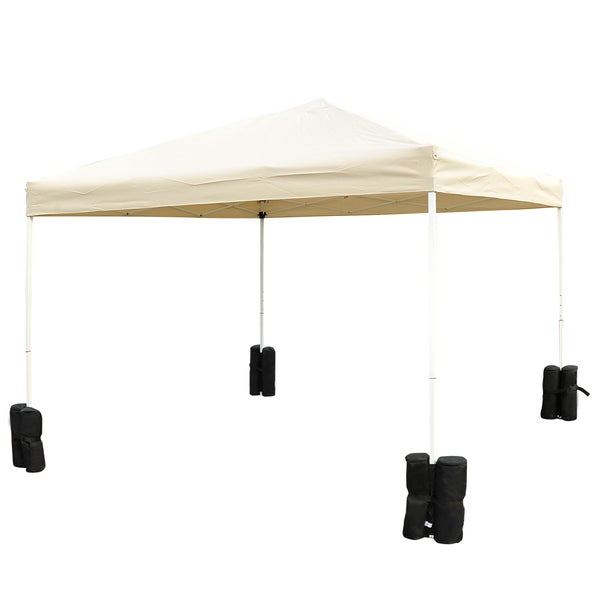 Outsunny Pavillon Standfuß für Faltpavillon, 4 Stück, 14L x 14B x 42H cm, Polyester, Schwarz