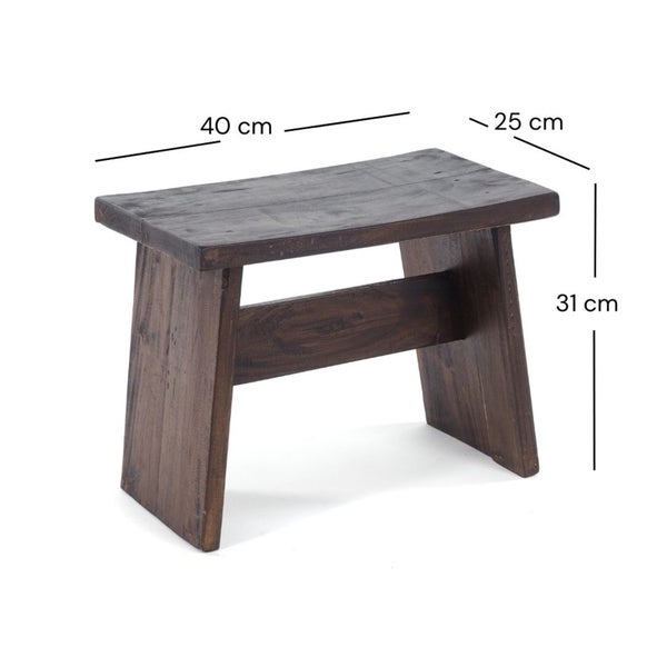 Hocker SCHEMEL 40 Mahagoni Massivholz 03 dunkelbraun