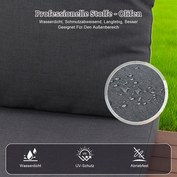 Olifen Outdoor-Polsterstoff, wasserdicht, schmutzabweisend, UV-Schutz und abriebfest.