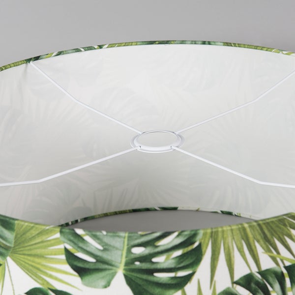 Baumwoll-Lampenschirm Blattdesign Rund 50/50/25 - Leaf