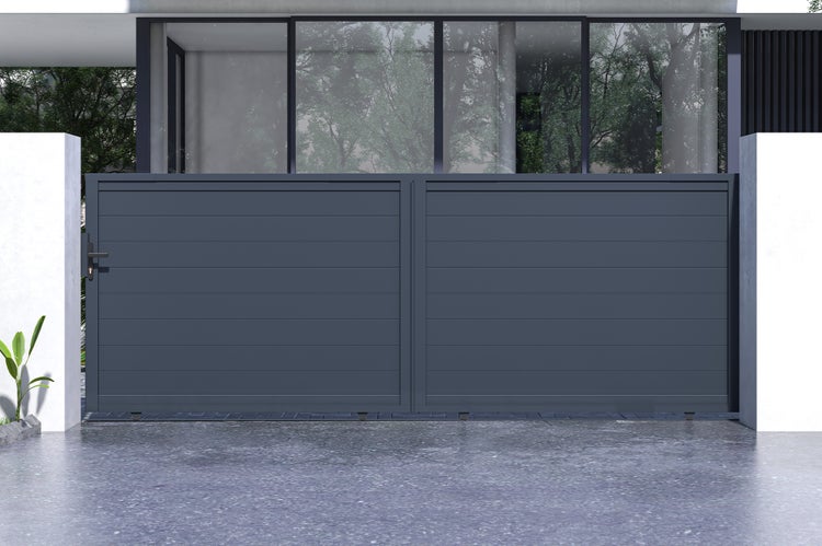 Schiebetor aus aluminium 4m EIGER H.140cm grau