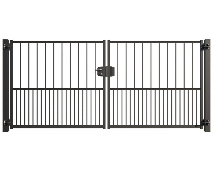 Doppelflügeltor aus Metall für den Außenbereich
