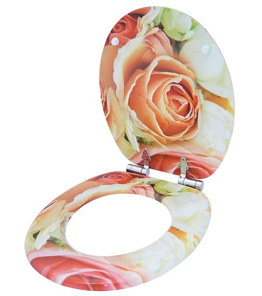WC-Sitz mit Absenkautomatik Rosa Rose