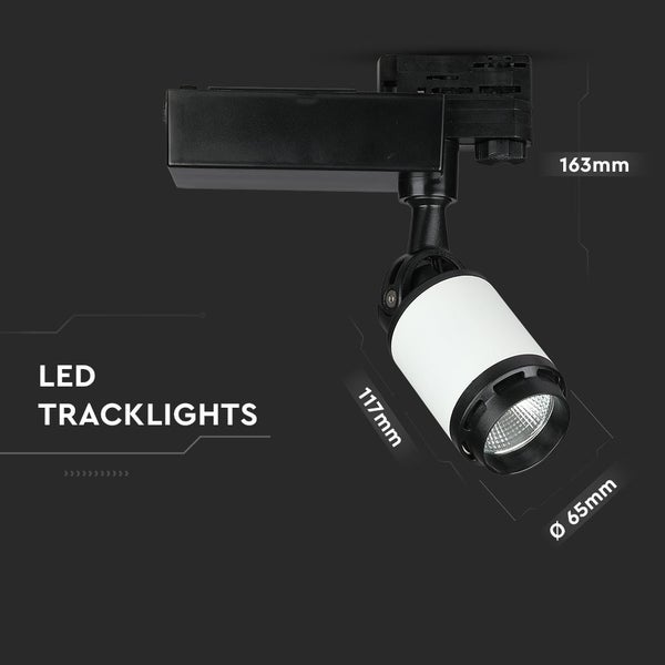 V-TAC VT-4512 - LED-Schienenleuchten - Schwarz-Weiß-Schienenleuchten - IP20 - Schwarz+Weiß - 10