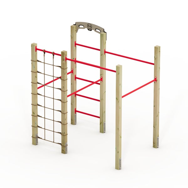 WICKEY FIT Base 625 – Outdoor-Fitnessgerät – rot
