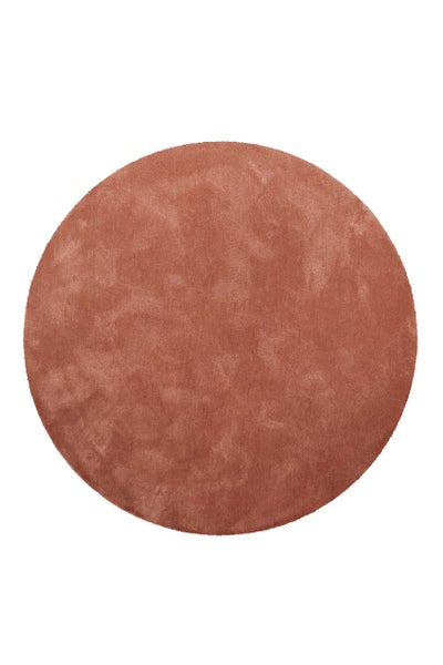 Teppich Rund cognacfarben Hochflor Pisa Homie Living 120 cm rund
