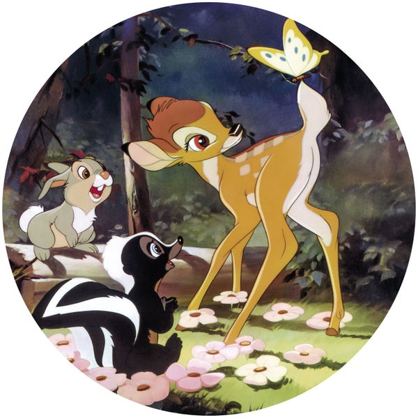 Disney selbstklebende runde Tapete Bambi-Schmetterling Multicolor - Ø 128 cm - 612730