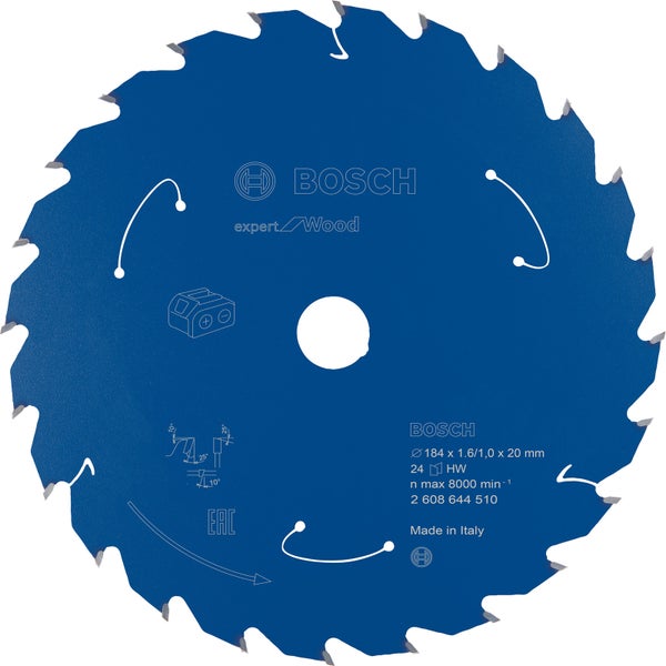 Bosch Kreissägeblatt Expert for Wood für Akku-Handkreissägen 184 x 1,6 x 20 mm 24 - 2608644510