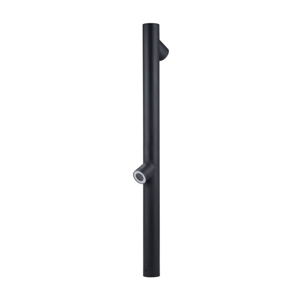 Lindby Außenleuchte Lolani (spritzwassergeschützt (Modern) in Schwarz aus Aluminium (2 flammig, GU10) - Wegeleuchte Pollerleuchte Wegelampe Sockelleuchte