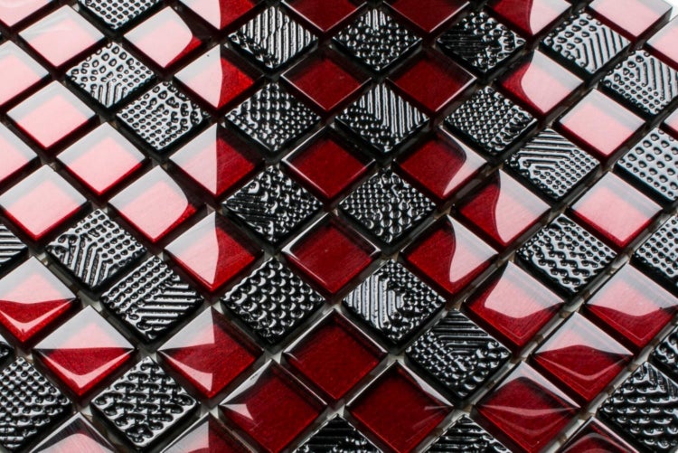 Glasmosaik auf Netz für Bad und Küche 30cm x 30cm  - Aventador