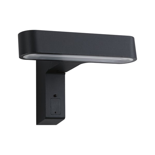 Moderne LED Wandleuchte für den Außenbereich aus Metall mit integriertem Bewegungsmelder